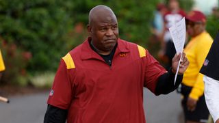 Eric Bieniemy returns to Kansas City Chiefs training camp (eric bieniemy). Photo by USA TODAY Sports via Reuters Connect