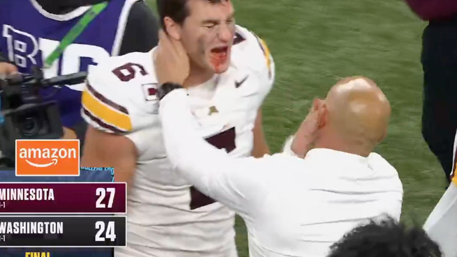 PJ Fleck attempts to explains his viral "blood brothers" moment after win over Washington (Featured)