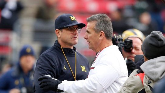 Urban Meyer wants the NFL to suspend Jim Harbaugh for Michigan violations. Photo by USA Today via Imagn Content Services, LLC