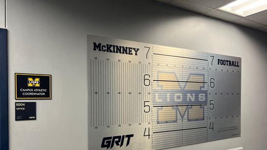 Photo: Texas high school program adds brilliant recruiting measurements board to facility (Featured)