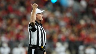 NCAA rules committee proposes change to targeting enforcement (college football targeting). Photo by Adam Cairns/Columbus Dispatch / USA TODAY NETWORK