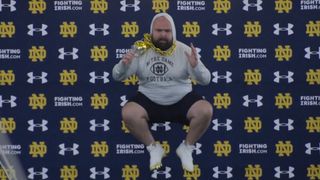 Behold: Notre Dame support staff pro day is GOLD (Notre Dame Football)