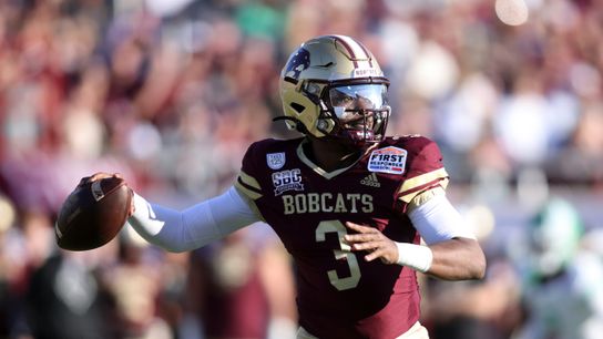 Texas State could soon be on their way to the Pac-12. Photo by Tim Heitman-Imagn Images
